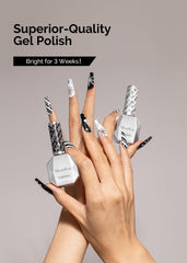 MelodySusie French tip nail art demo illustrating crisp contrast and design versatility