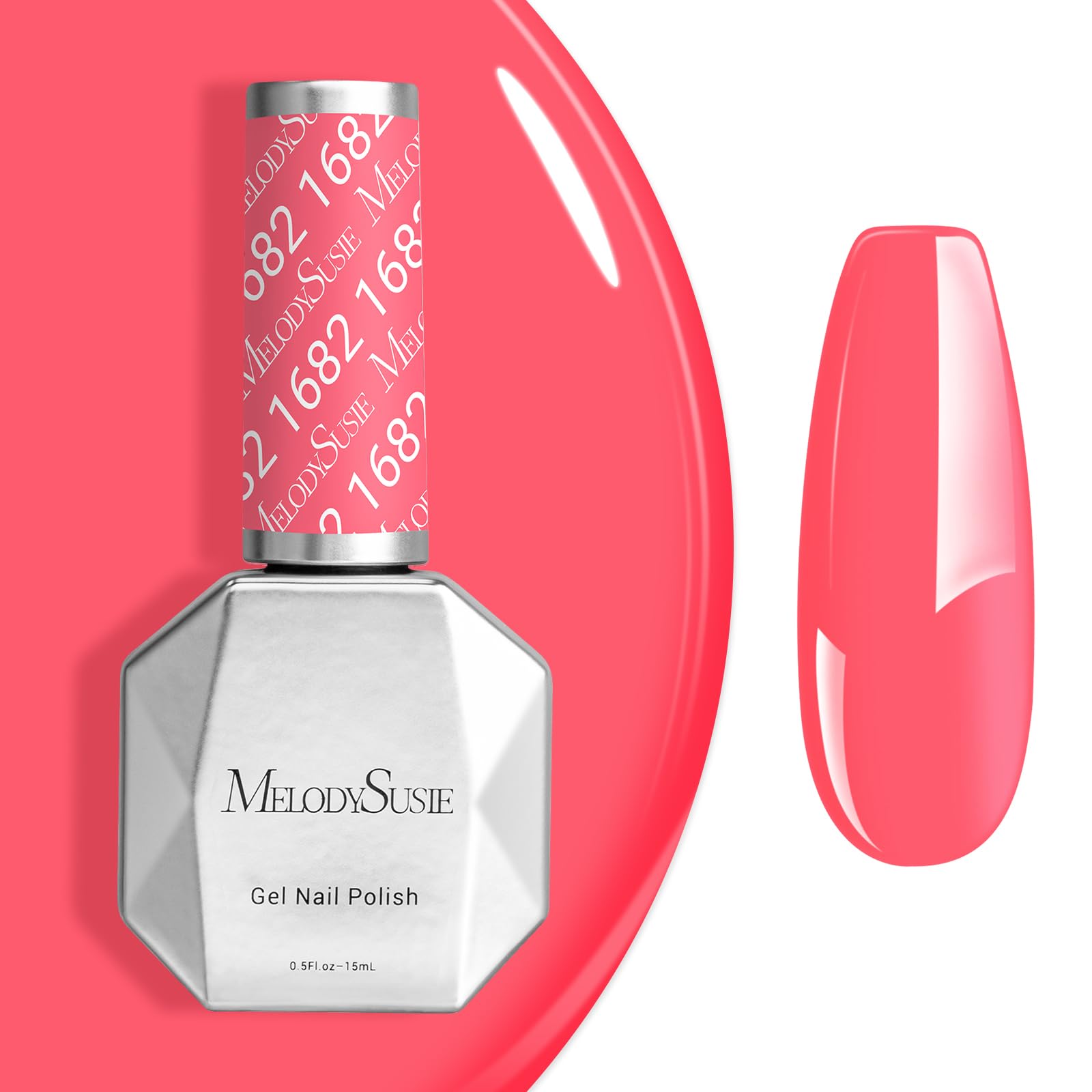 MelodySusie front bottle showing bright cranberry pink and benefit of vivid color