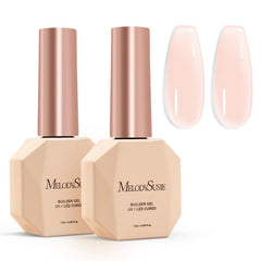 MelodySusie front bottles showing packaging and dual 15ml set for versatile nail rebuilding
