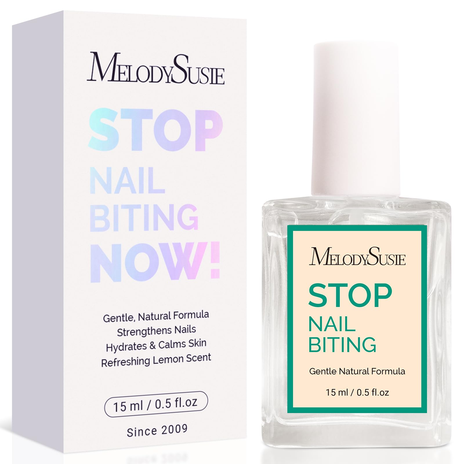 MelodySusie front bottle view showing label and compact size for convenience
