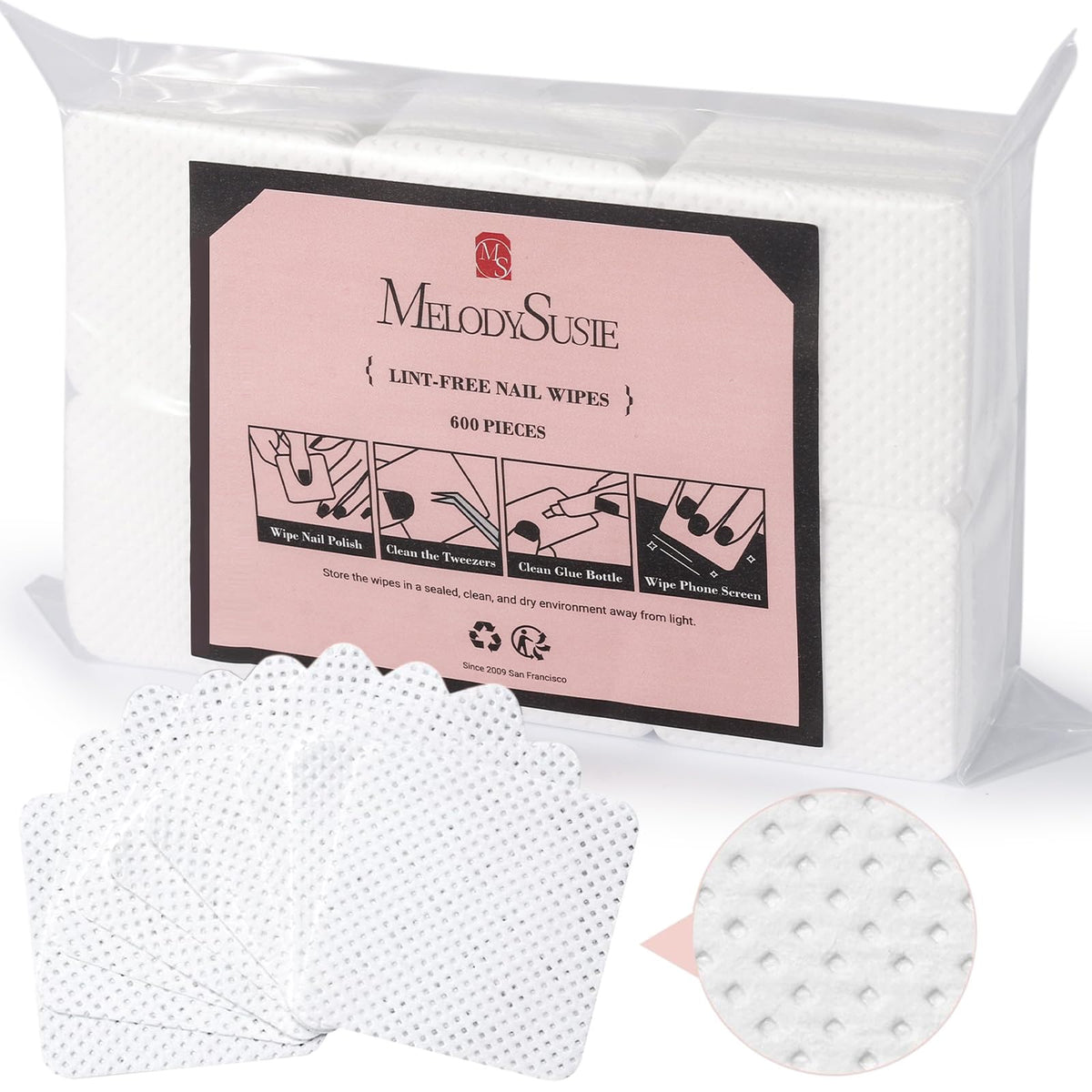 MelodySusie front-of-box showing 600pcs supply and compact storage benefit