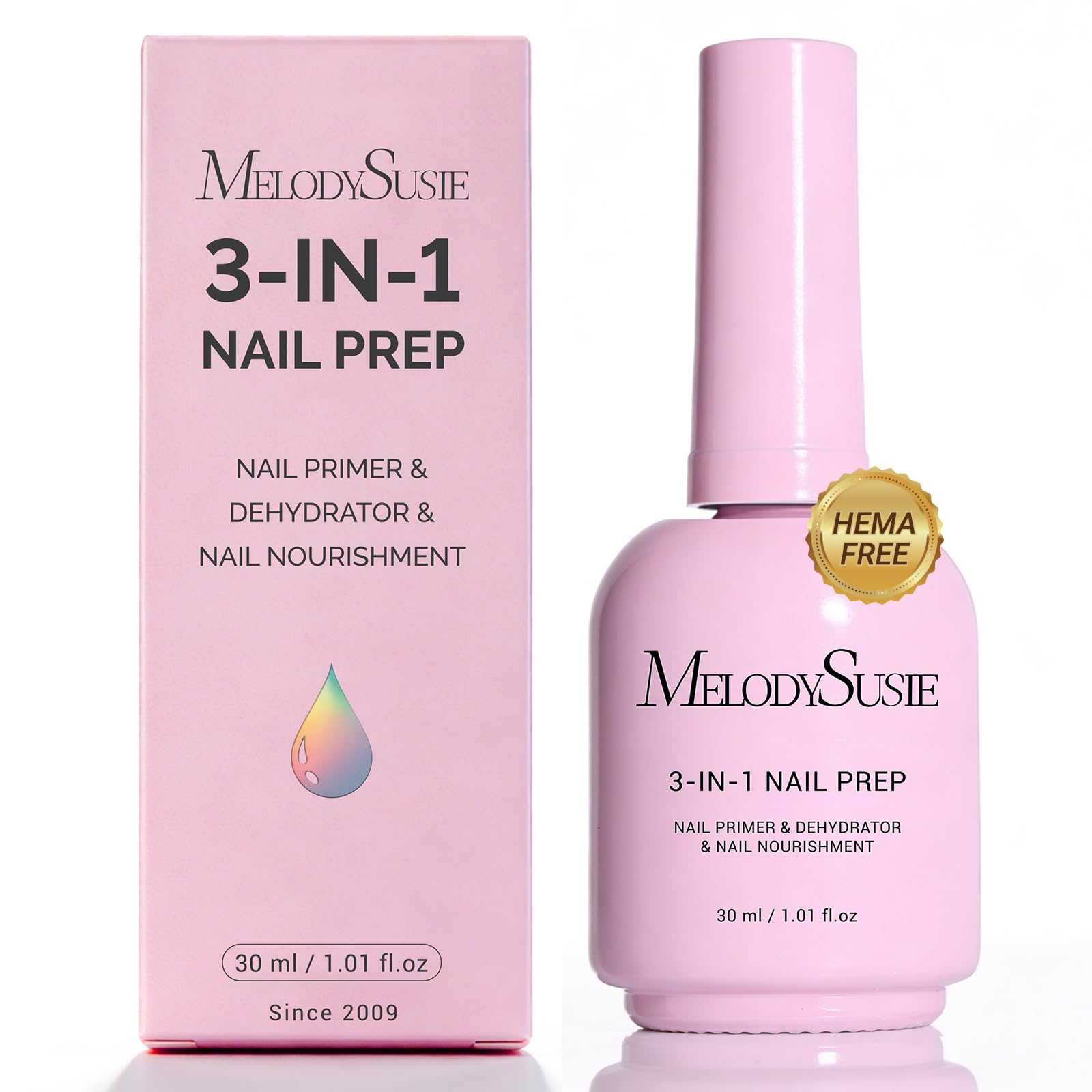 MelodySusie bottle front packaging showing compact 30ML size and brand benefit
