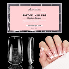 MelodySusie front packaging showing 300 clear tips and label, convenient kit benefit