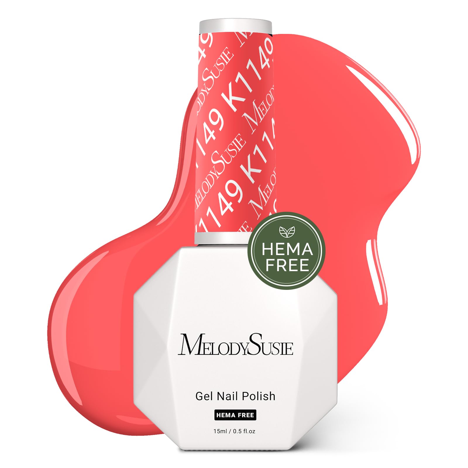 MelodySusie front packaging showing coral-pink bottle and quick identification benefit