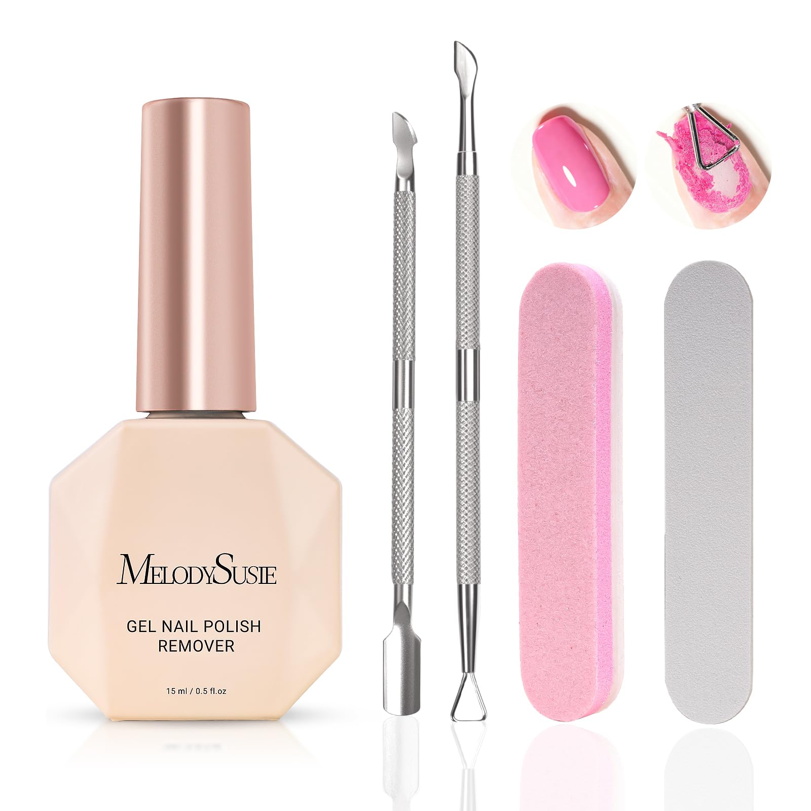 MelodySusie front packaging showing complete remover kit and tools for quick removal