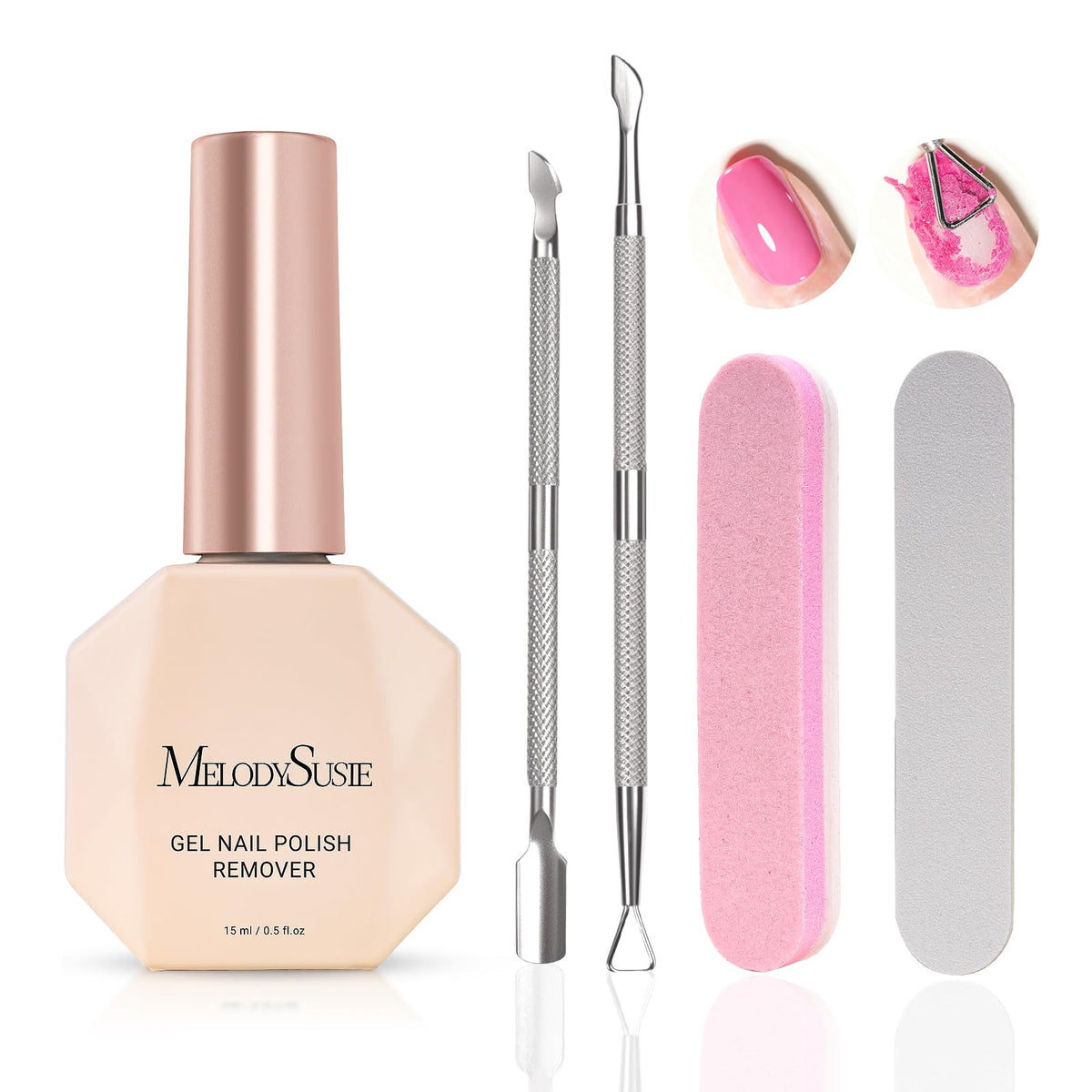 MelodySusie front packaging showing complete remover kit and tools for quick removal