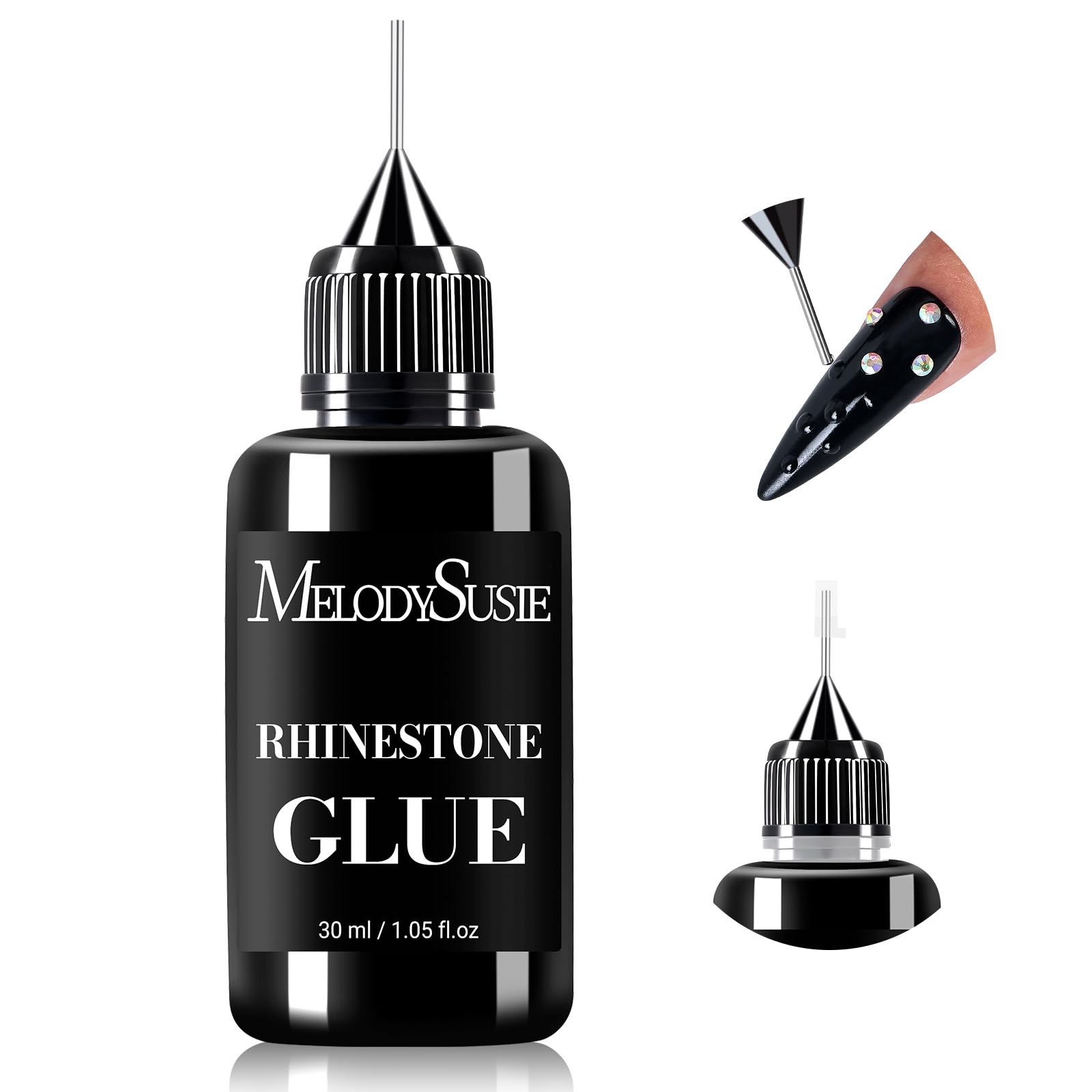 MelodySusie front packaging showing 30ml glue and product benefit long hold