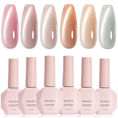MelodySusie front packaging showing six nude pink bottles and magnet, easy kit benefit