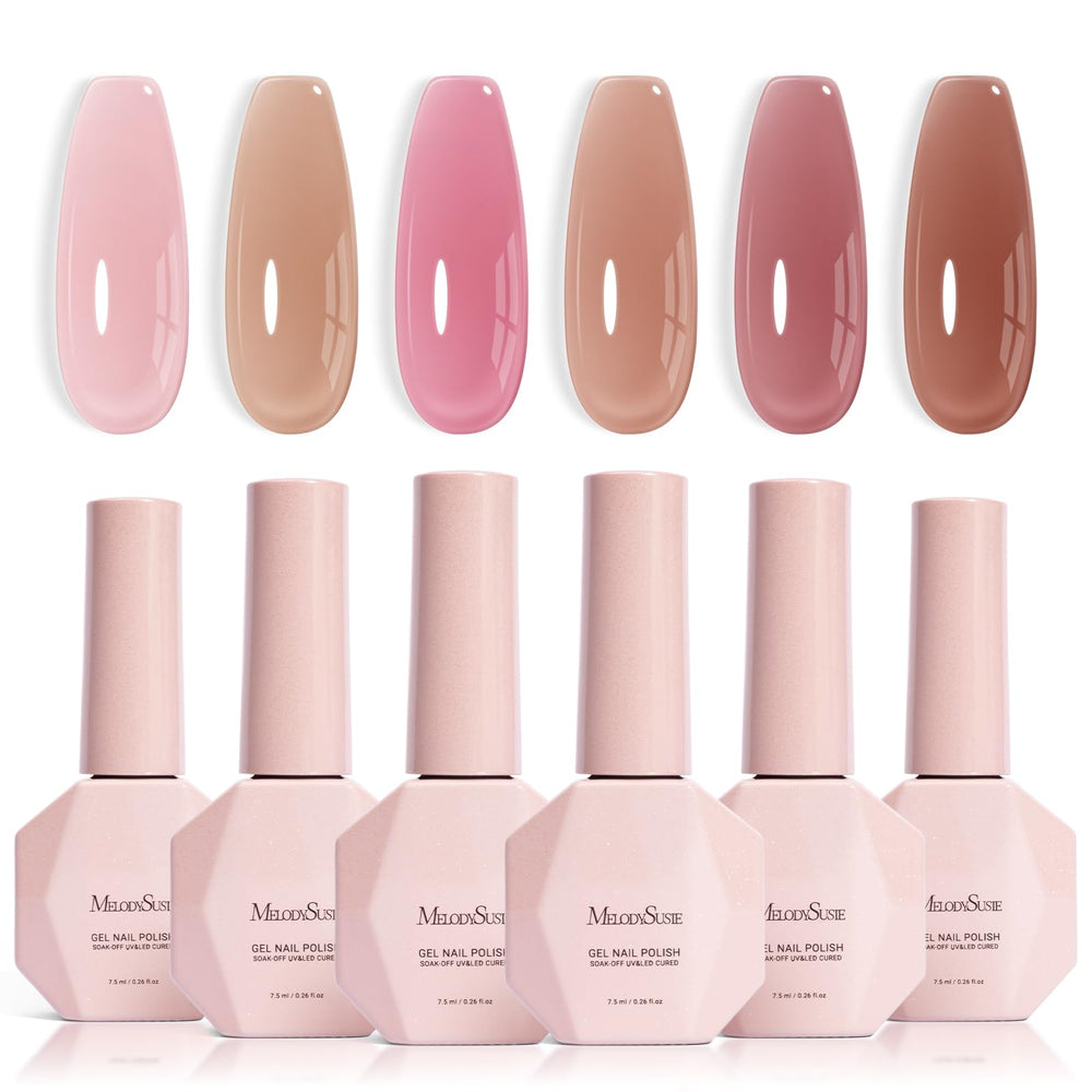 MelodySusie front packaging showing six jelly gel bottles and kit benefits