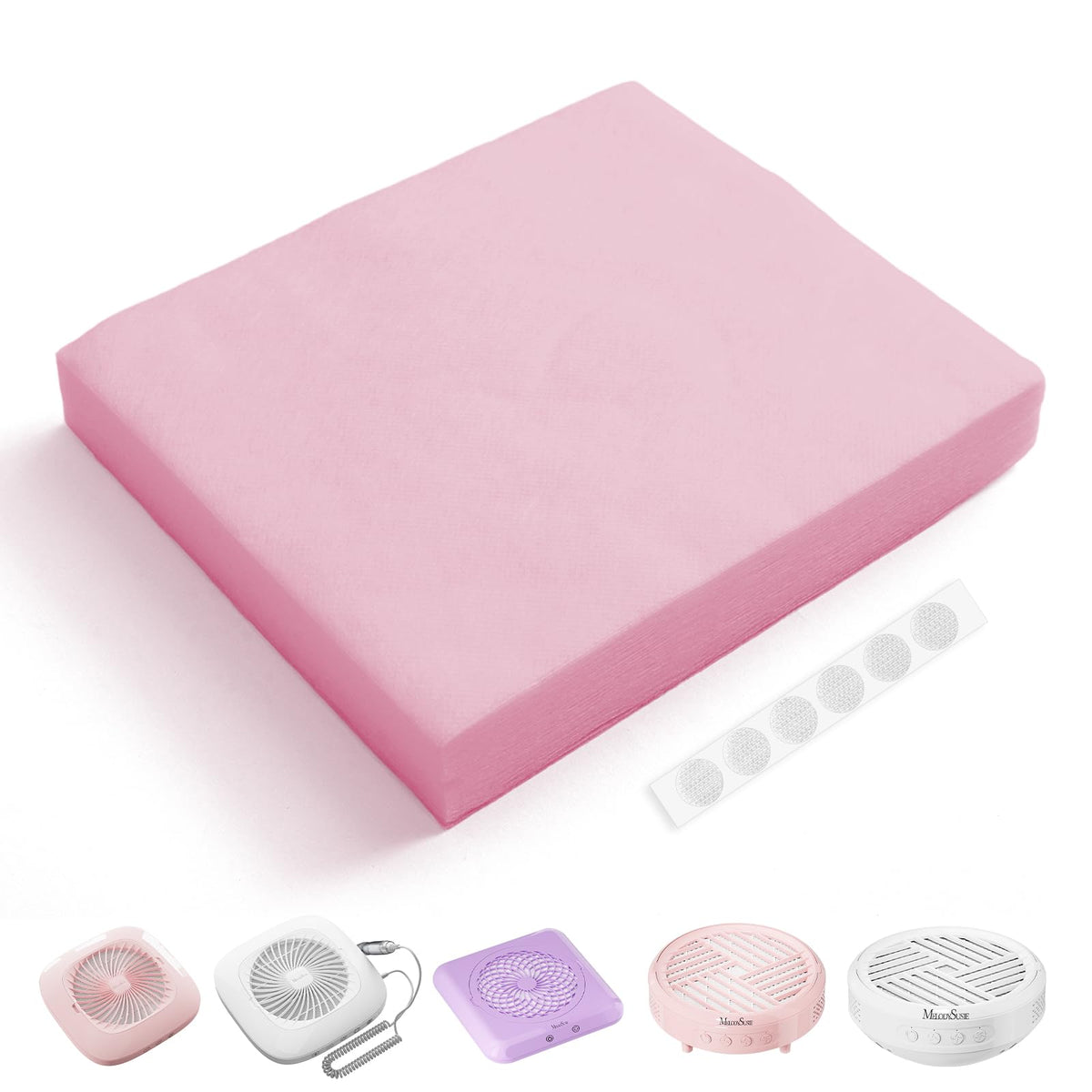 MelodySusie front packaging showing 200 sheets and hooks for easy restocking