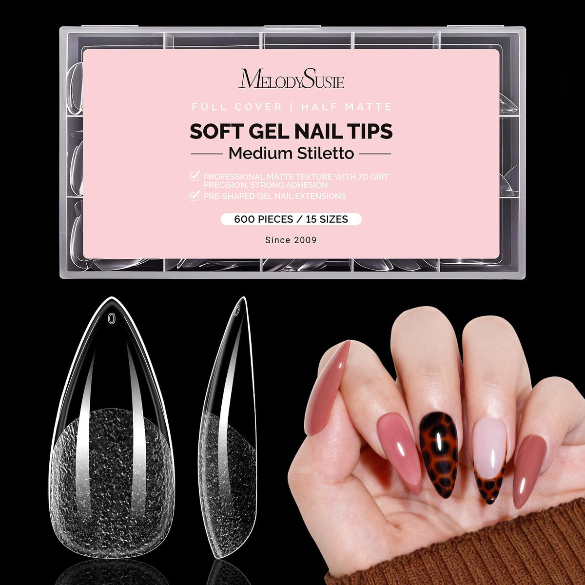 MelodySusie front packaging showing 600-piece kit and sizes for convenience