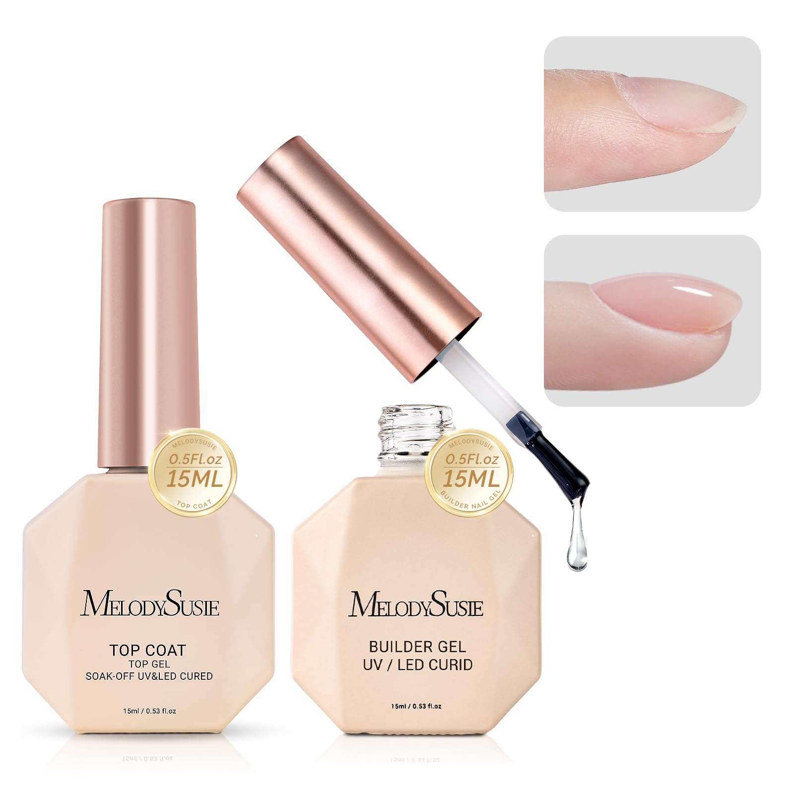 MelodySusie front packaging showing two 15ml bottles and benefits
