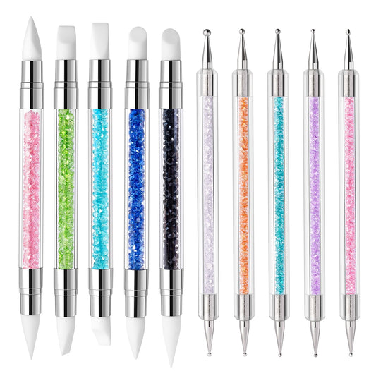 MelodySusie front packaging showing full 10-piece nail tool set with benefits