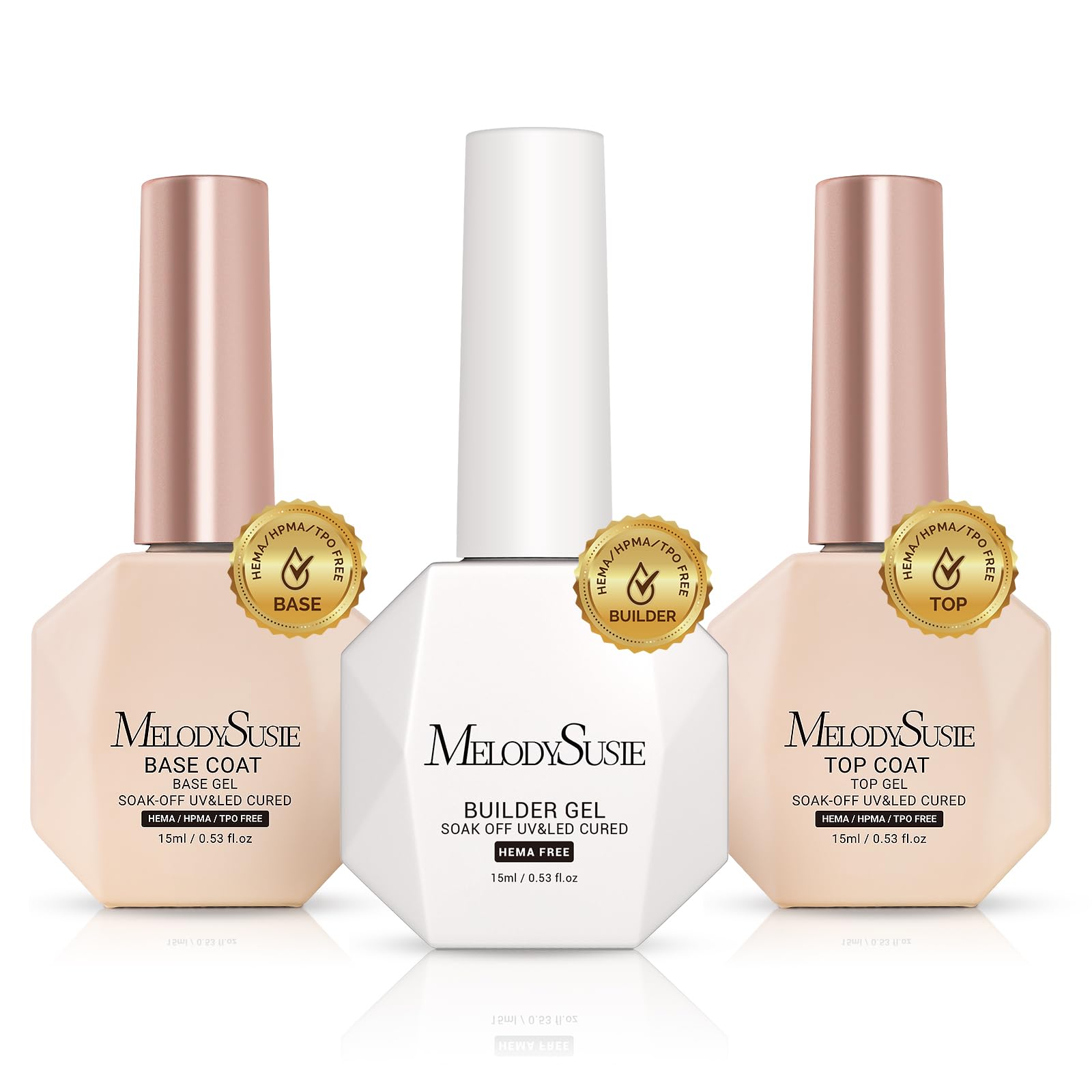 MelodySusie front packaging showing three 15ml bottles and lamp for clear kit overview benefit