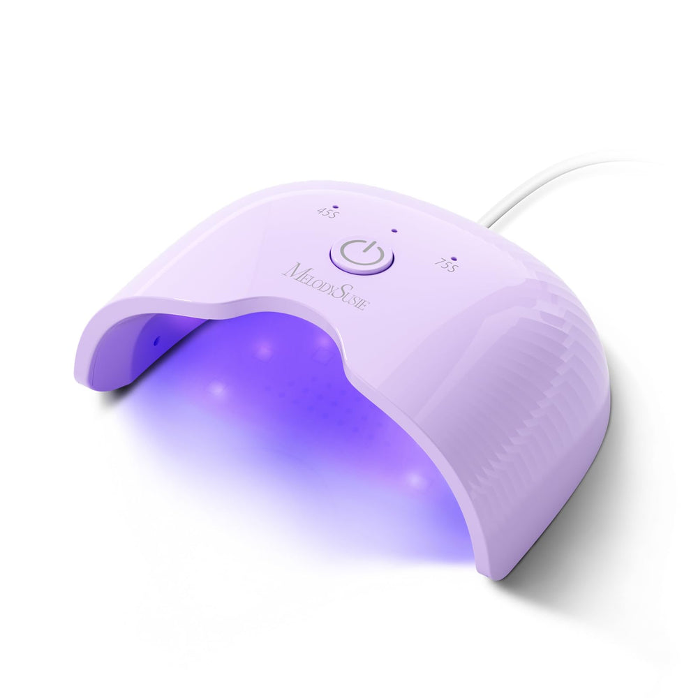MelodySusie front view showing compact lamp and fast curing benefit