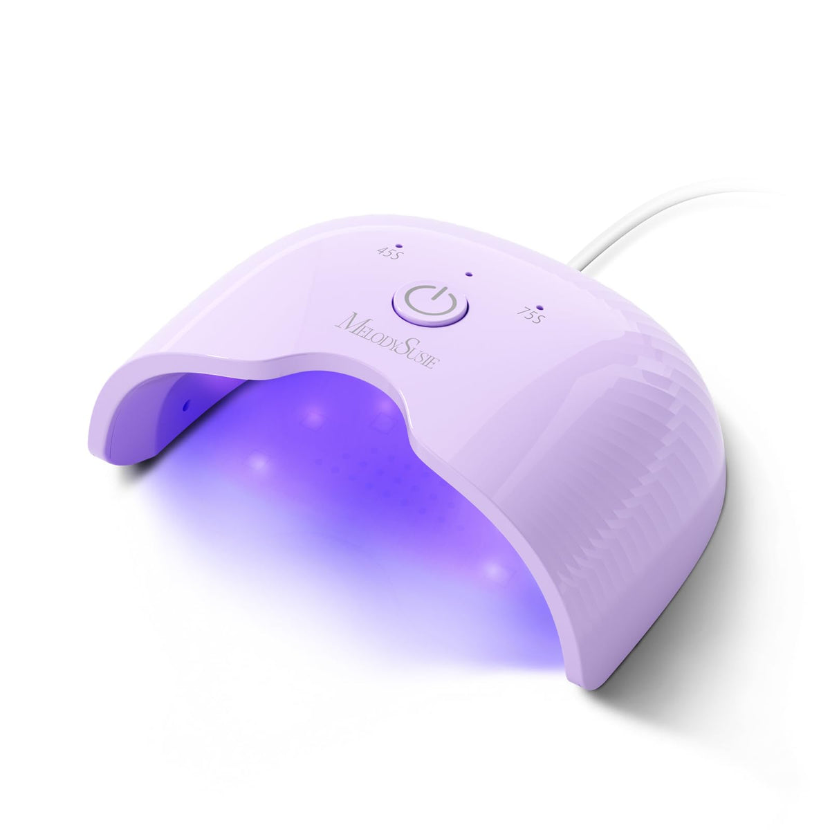 MelodySusie front view showing compact lamp and fast curing benefit