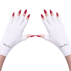 MelodySusie front view white gloves showing full hand coverage and protection