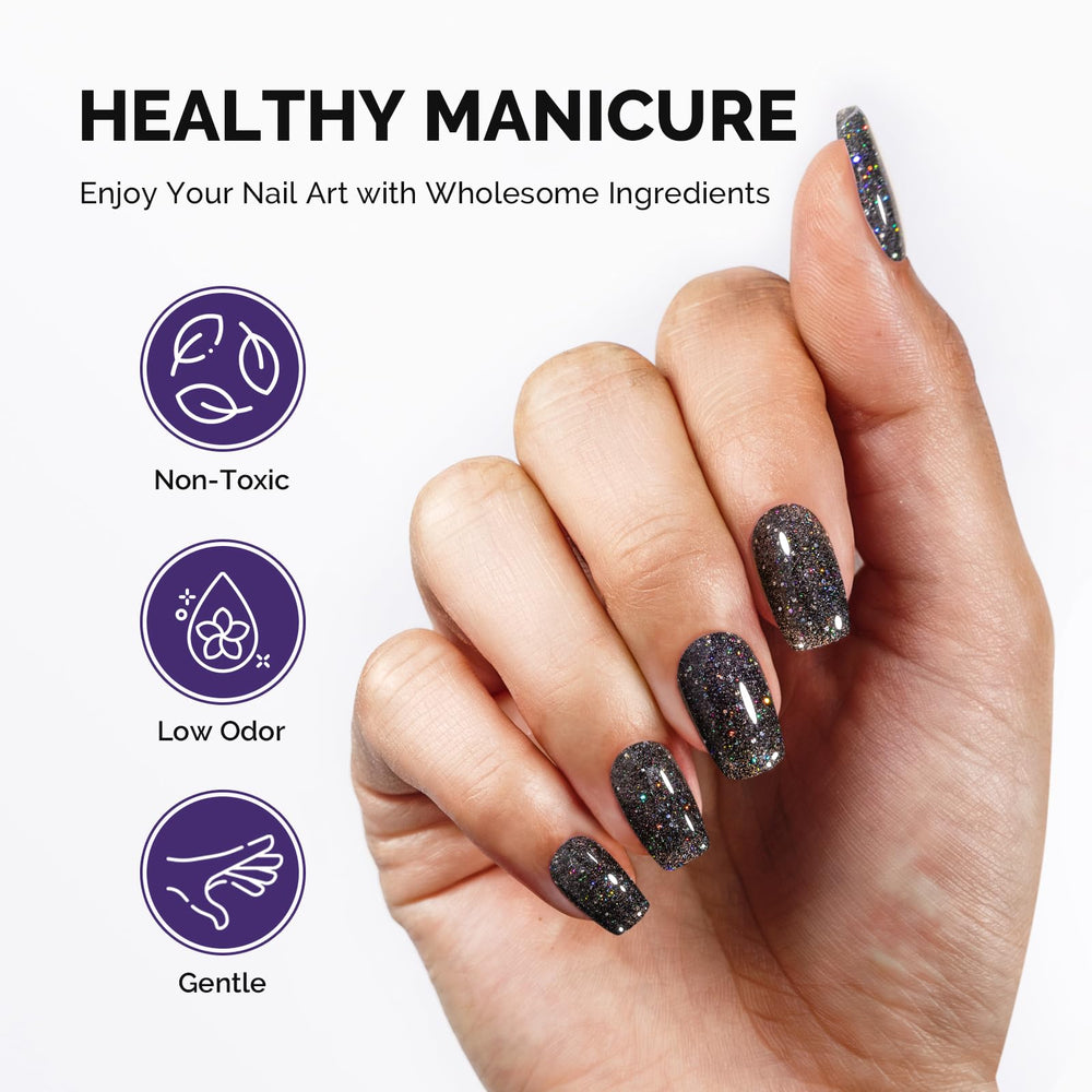 MelodySusie swatch on nails showing cured shine and long-wear benefit
