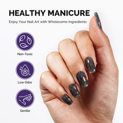 MelodySusie swatch on nails showing cured shine and long-wear benefit
