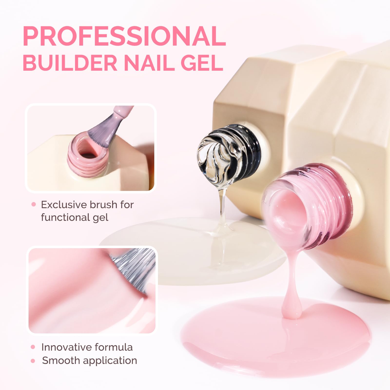 MelodySusie applying gel to natural nail for strength and shape