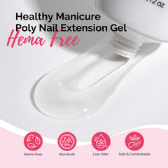Application shot of MelodySusie gel being sculpted into an extension showing salon-quality finish