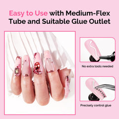 MelodySusie gems secured on a nail displaying long-lasting decorative hold