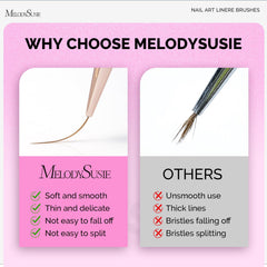 MelodySusie clear ombré handle and metal ferrule close-up for balanced control and durability