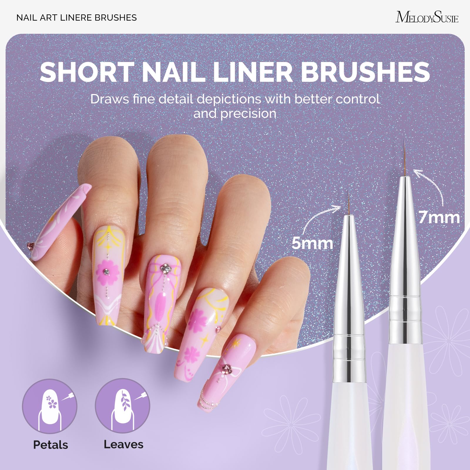 MelodySusie macaron handle with glitter for comfortable, stylish grip