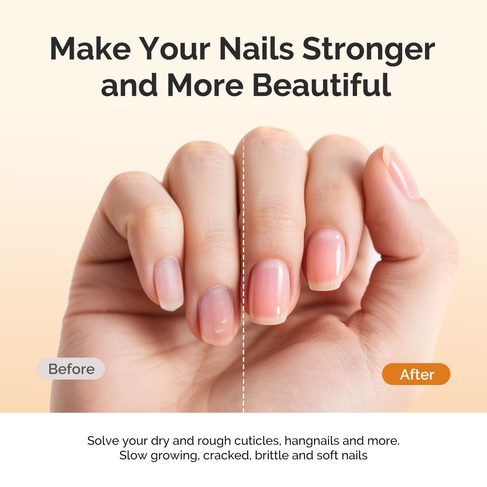 MelodySusie hands applying oil, softens cuticles and smooths nail edges
