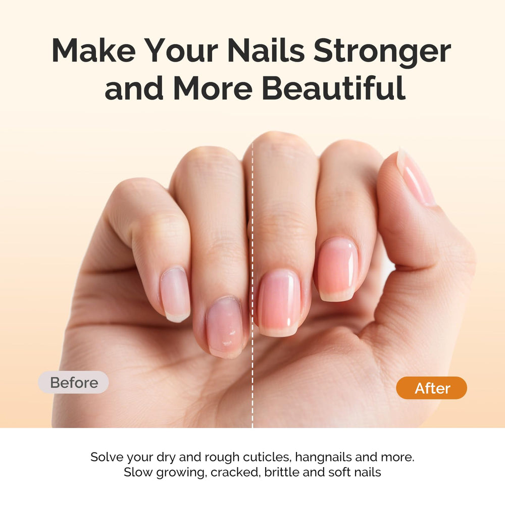 MelodySusie hands applying oil, softens cuticles and smooths nail edges