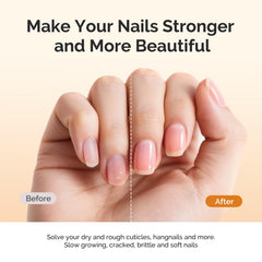 MelodySusie hands applying oil, softens cuticles and smooths nail edges