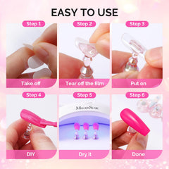 MelodySusie nail stand placed inside LED/UV lamp demonstrating safer, even curing