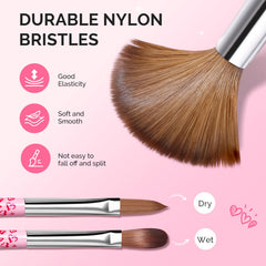 MelodySusie brush applying acrylic on nail for accurate, clean application