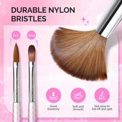 MelodySusie brush applying acrylic on nail in use for precise control benefit
