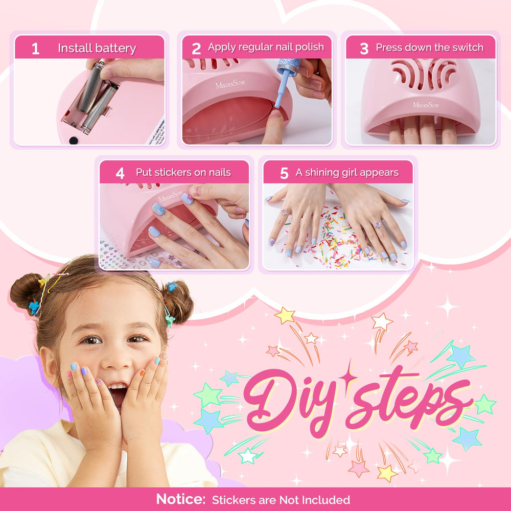 Child using MelodySusie on nails demonstrating safe, supervised use benefit