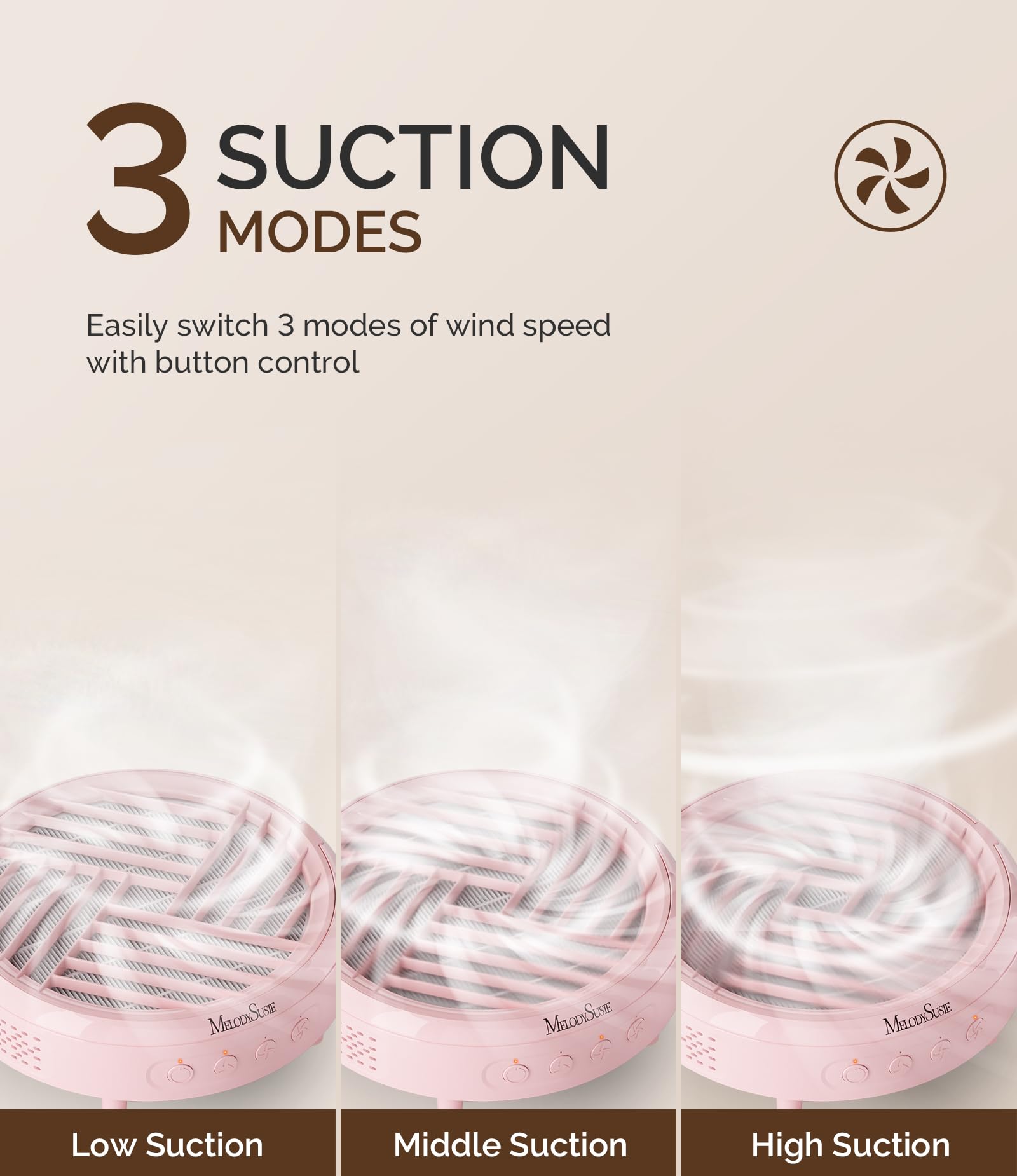 MelodySusie in use on a manicure table capturing nail dust to protect breathing