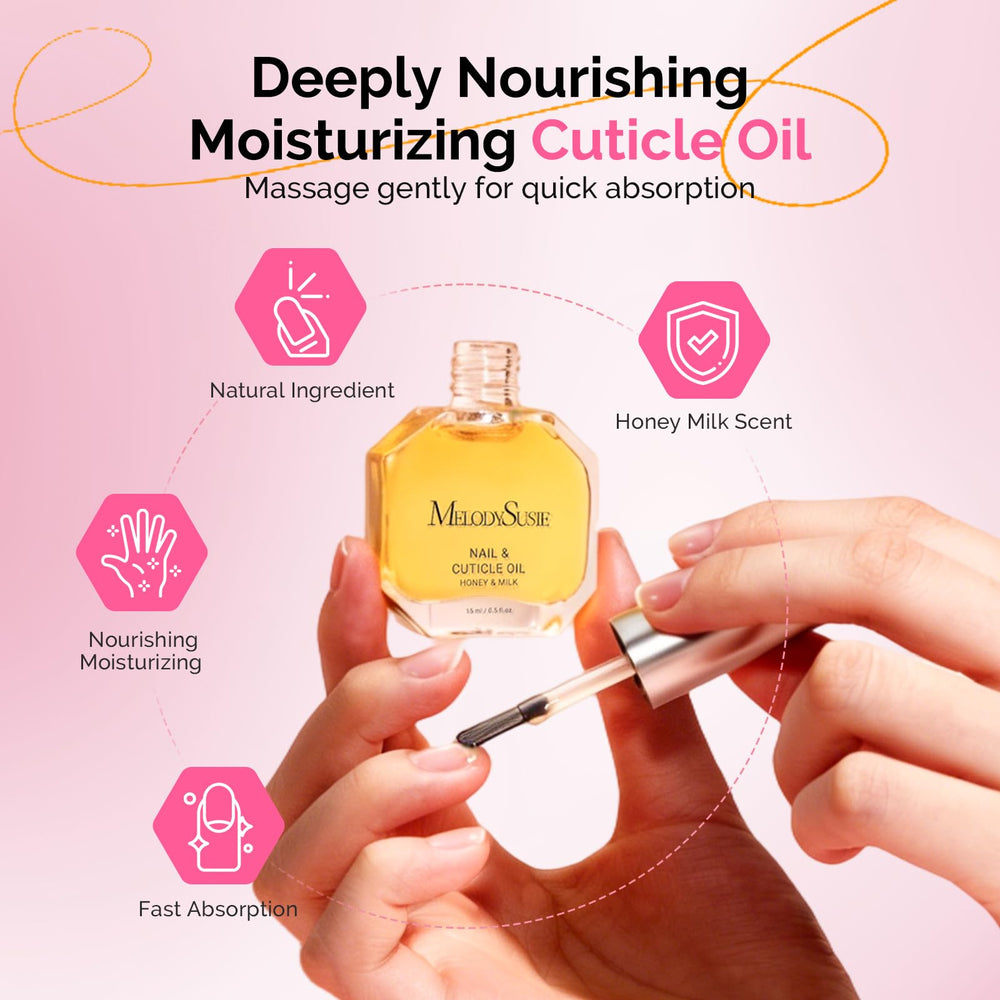 MelodySusie in-use image of polish cracking for easy wipe-off and time-saving removal