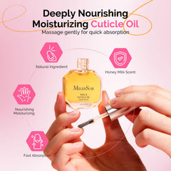 MelodySusie in-use image of polish cracking for easy wipe-off and time-saving removal