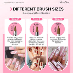 MelodySusie brush sculpting a 3D acrylic flower demonstrating precise application and control