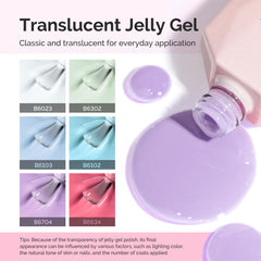 MelodySusie jelly texture closeup highlighting glossy, glass-like finish for depth