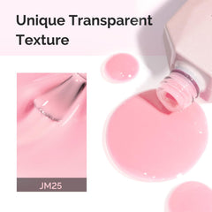 MelodySusie swatch on fingernail showing wearable sheer pink benefit for manicures