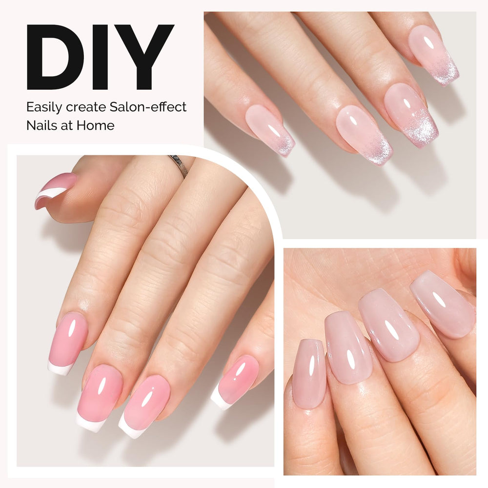 Styled manicure scene with MelodySusie tips highlighting salon-ready results