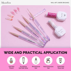 MelodySusie brushes on a salon table with polish bottles illustrating professional use