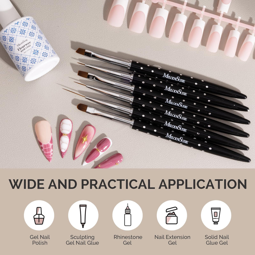 MelodySusie brushes on salon table portraying professional DIY setup