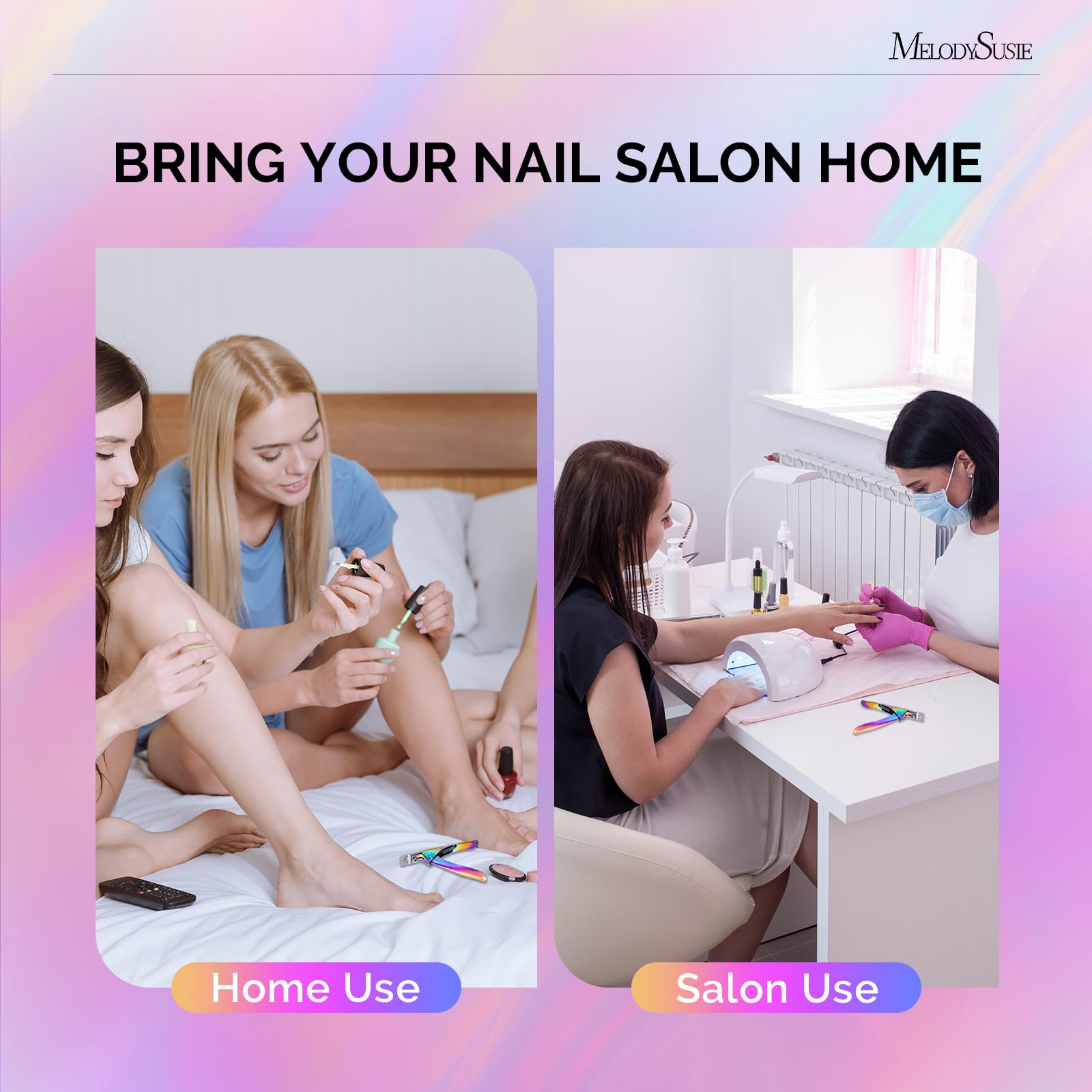 MelodySusie lifestyle salon station display conveying professional performance and time savings benefit