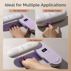 MelodySusie on manicure table with tools showing professional-at-home convenience benefit