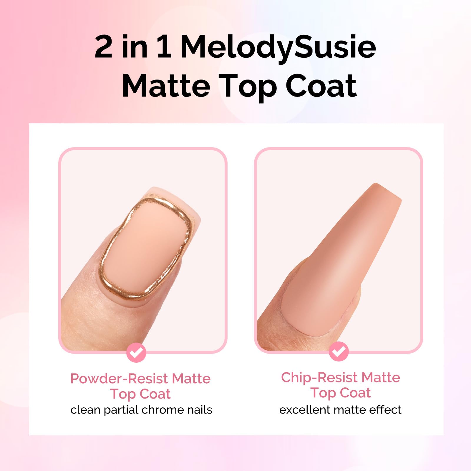 MelodySusie matte texture swatch showing velvet finish and even coverage