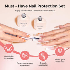MelodySusie nail scale comparison illustrating thickness and added strength