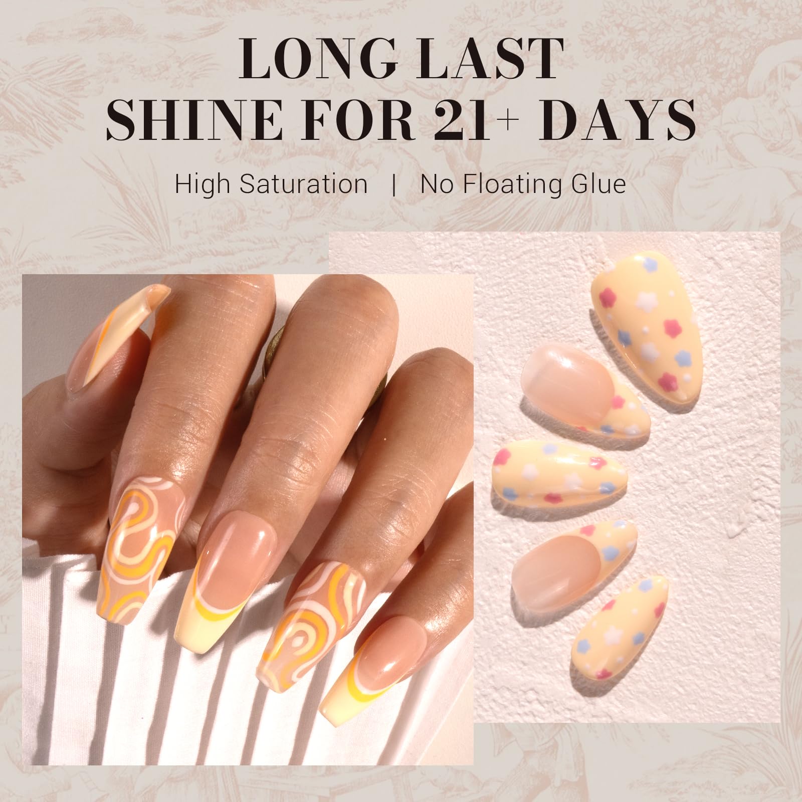 MelodySusie nails in use at home showcasing quick curing and salon-style result