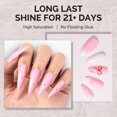 MelodySusie manicure on hands in lifestyle scene showing long-lasting wear